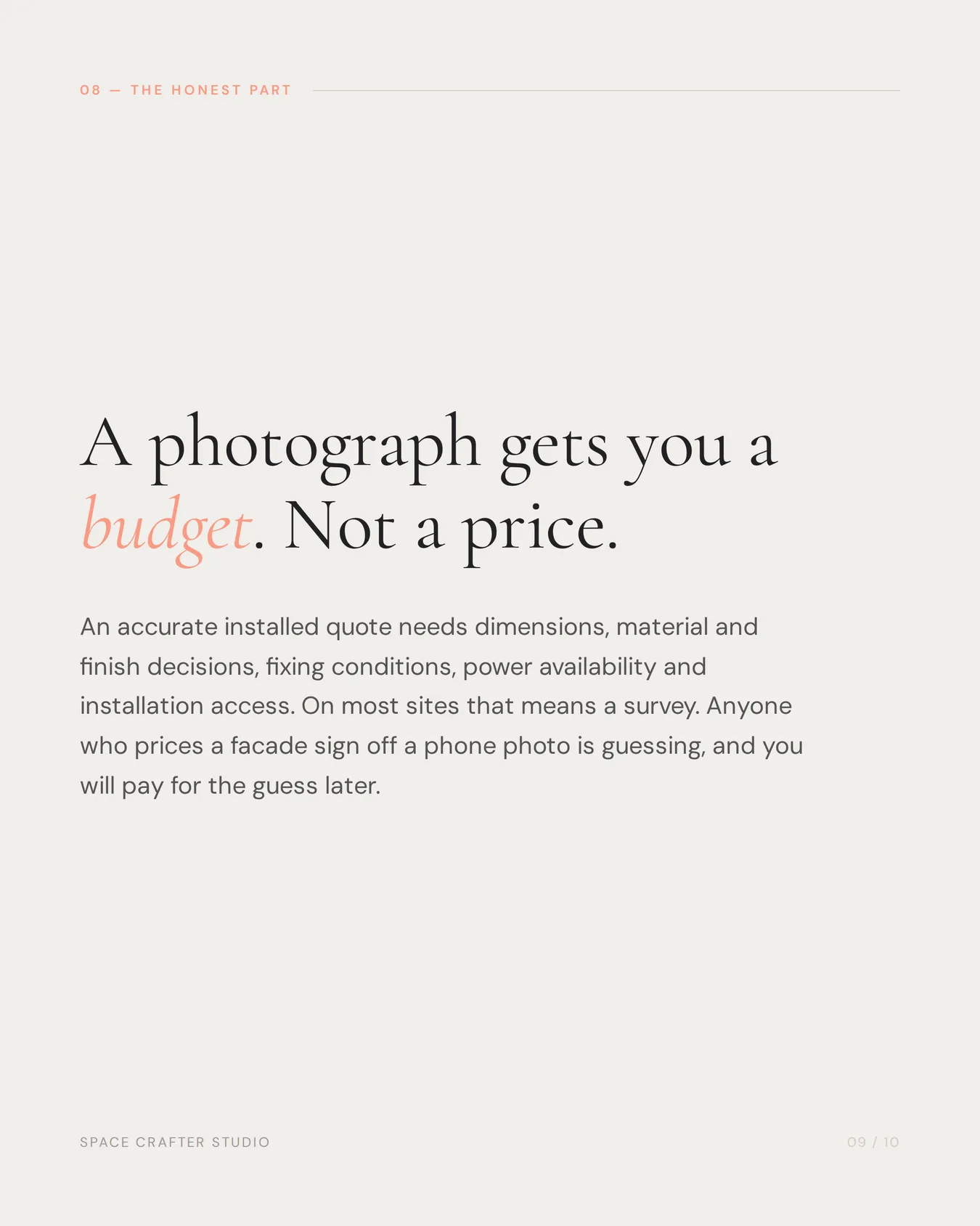 Commercial signage cost in india, slide 9 of 10, Space Crafter Studio