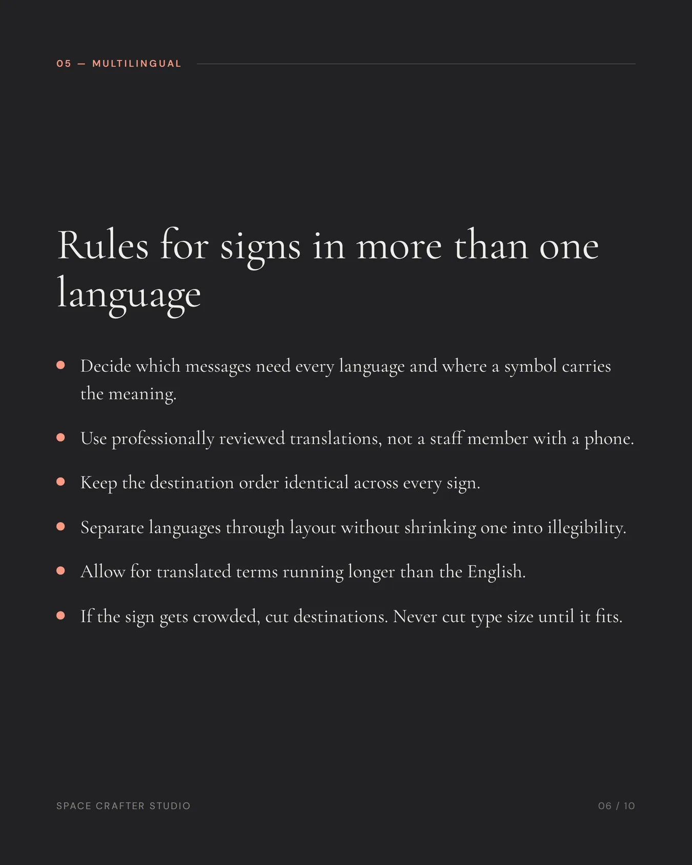 Hospital wayfinding design, slide 6 of 10, Space Crafter Studio