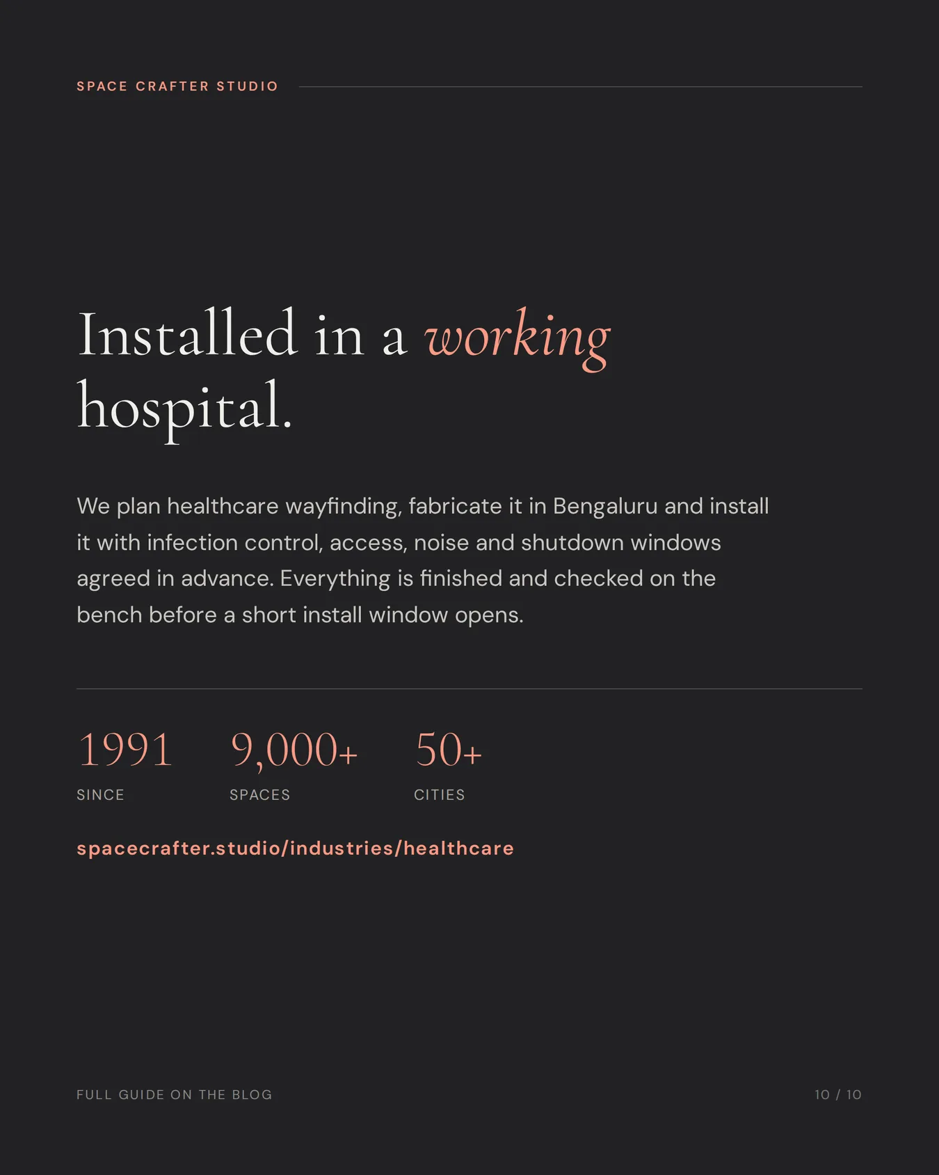 Hospital wayfinding design, slide 10 of 10, Space Crafter Studio