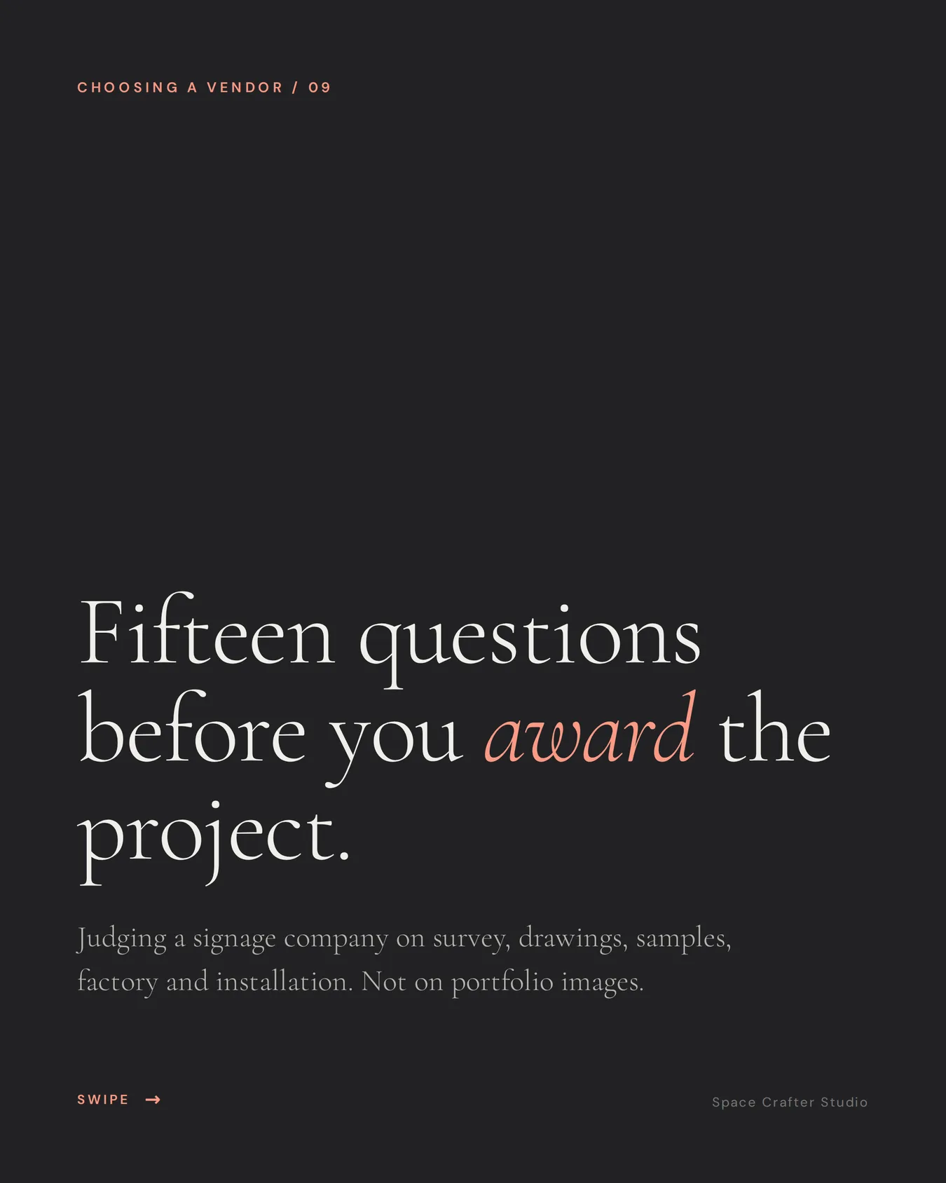 How to choose a signage company, slide 1 of 10, Space Crafter Studio