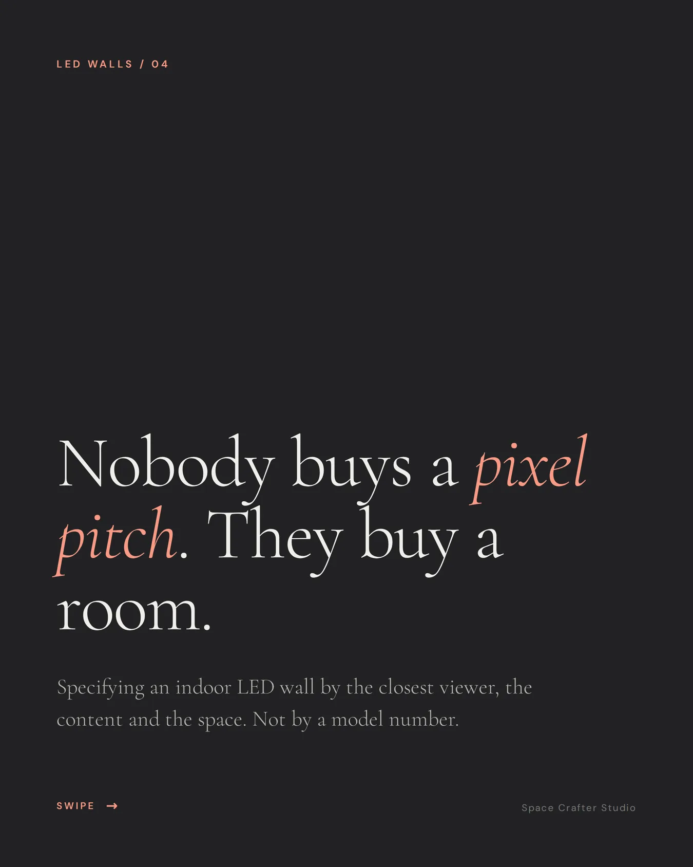 Indoor led wall buying guide, slide 1 of 10, Space Crafter Studio