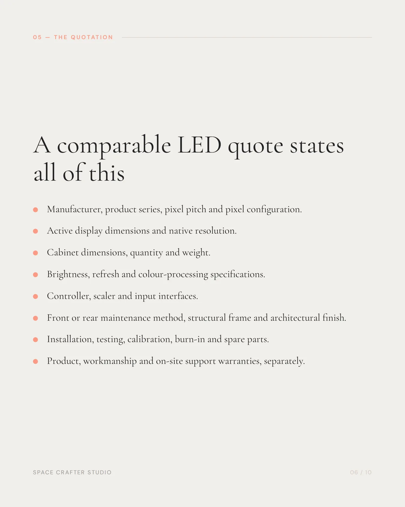 Indoor led wall buying guide, slide 6 of 10, Space Crafter Studio