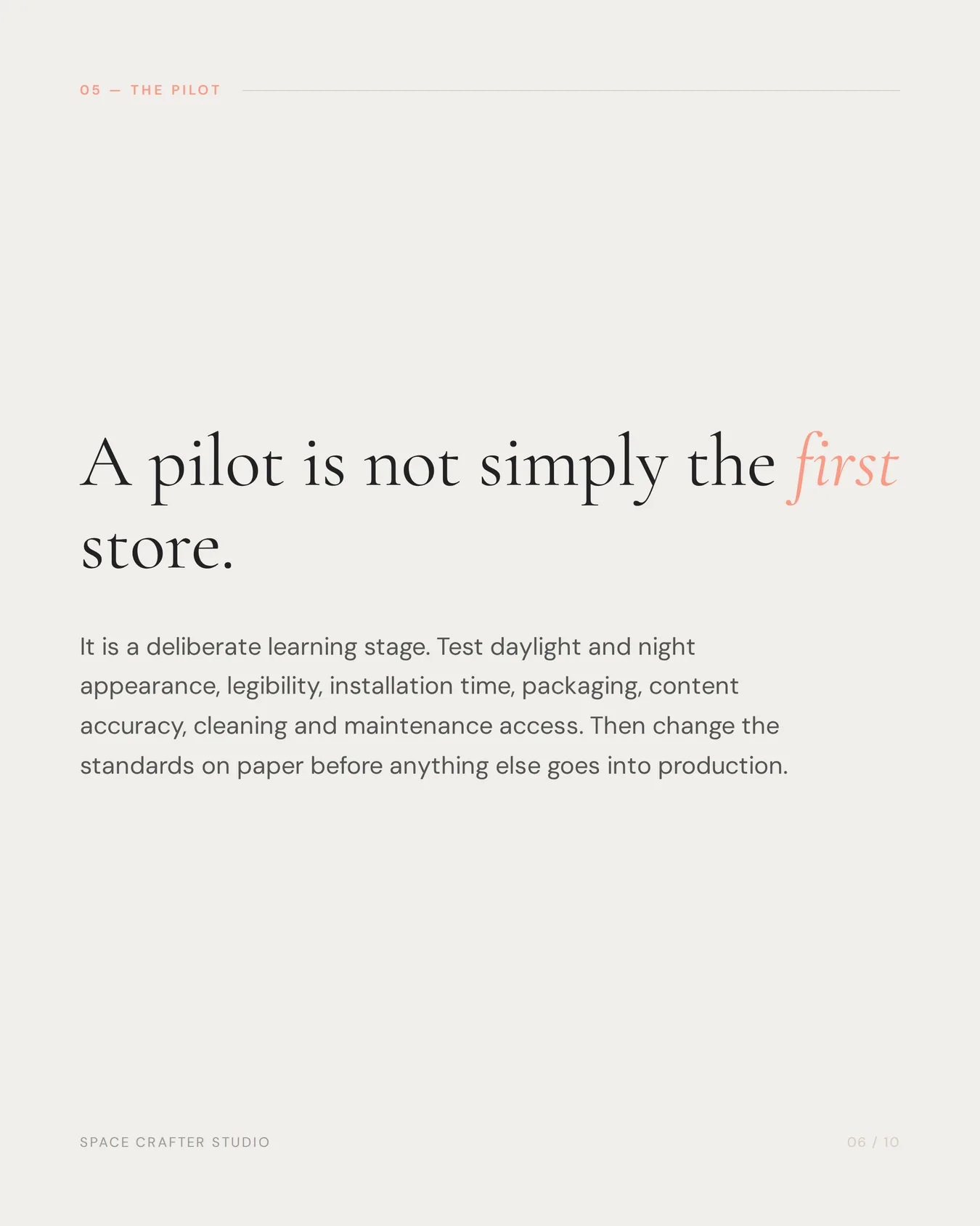 Multi-location signage rollout, slide 6 of 10, Space Crafter Studio