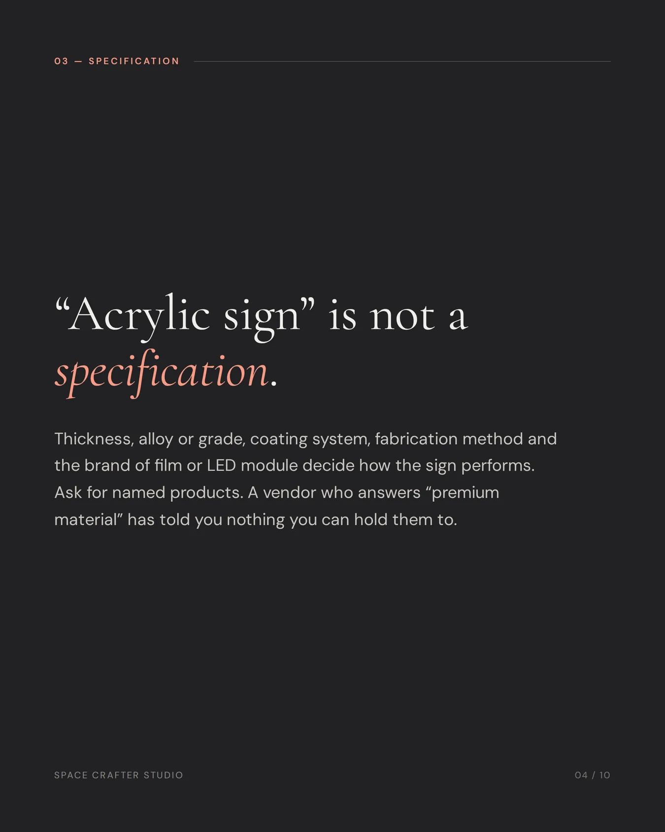 Outdoor signage materials for india, slide 4 of 10, Space Crafter Studio
