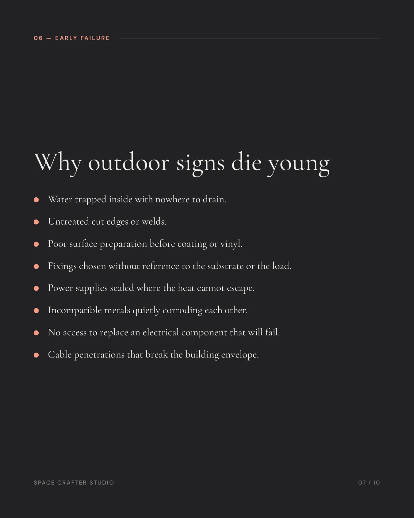 Outdoor signage materials for india, slide 7 of 10, Space Crafter Studio