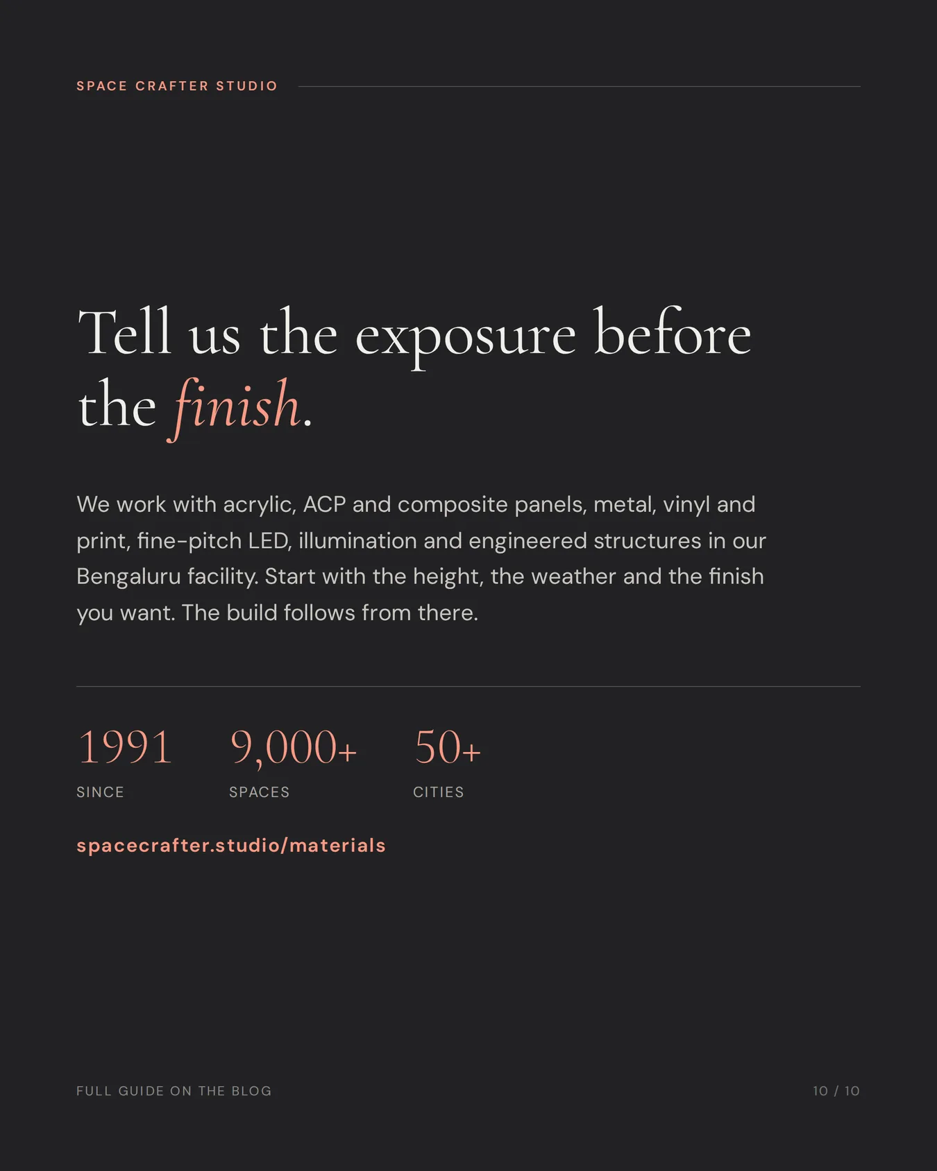 Outdoor signage materials for india, slide 10 of 10, Space Crafter Studio