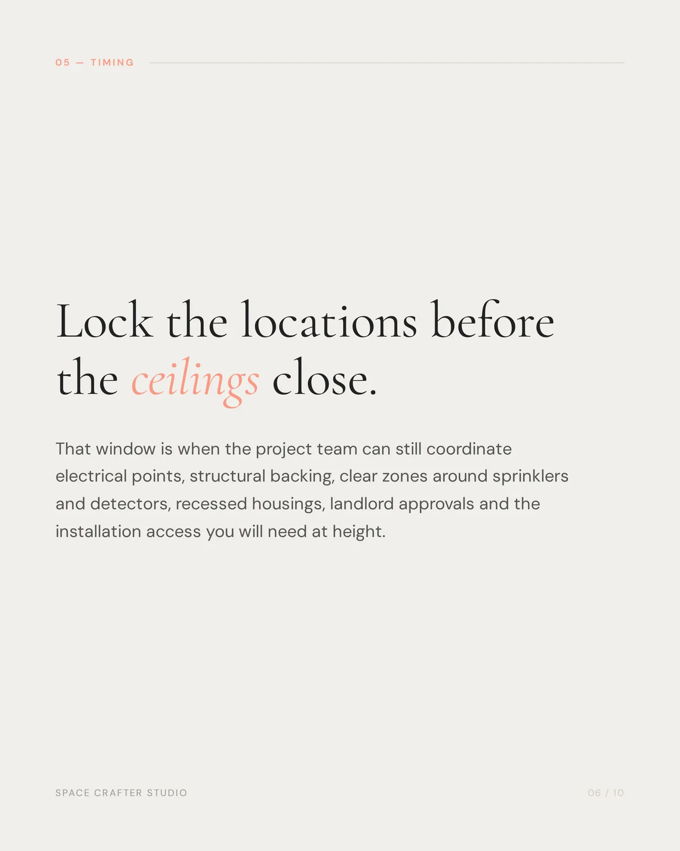 Signage and wayfinding masterplan, slide 6 of 10, Space Crafter Studio