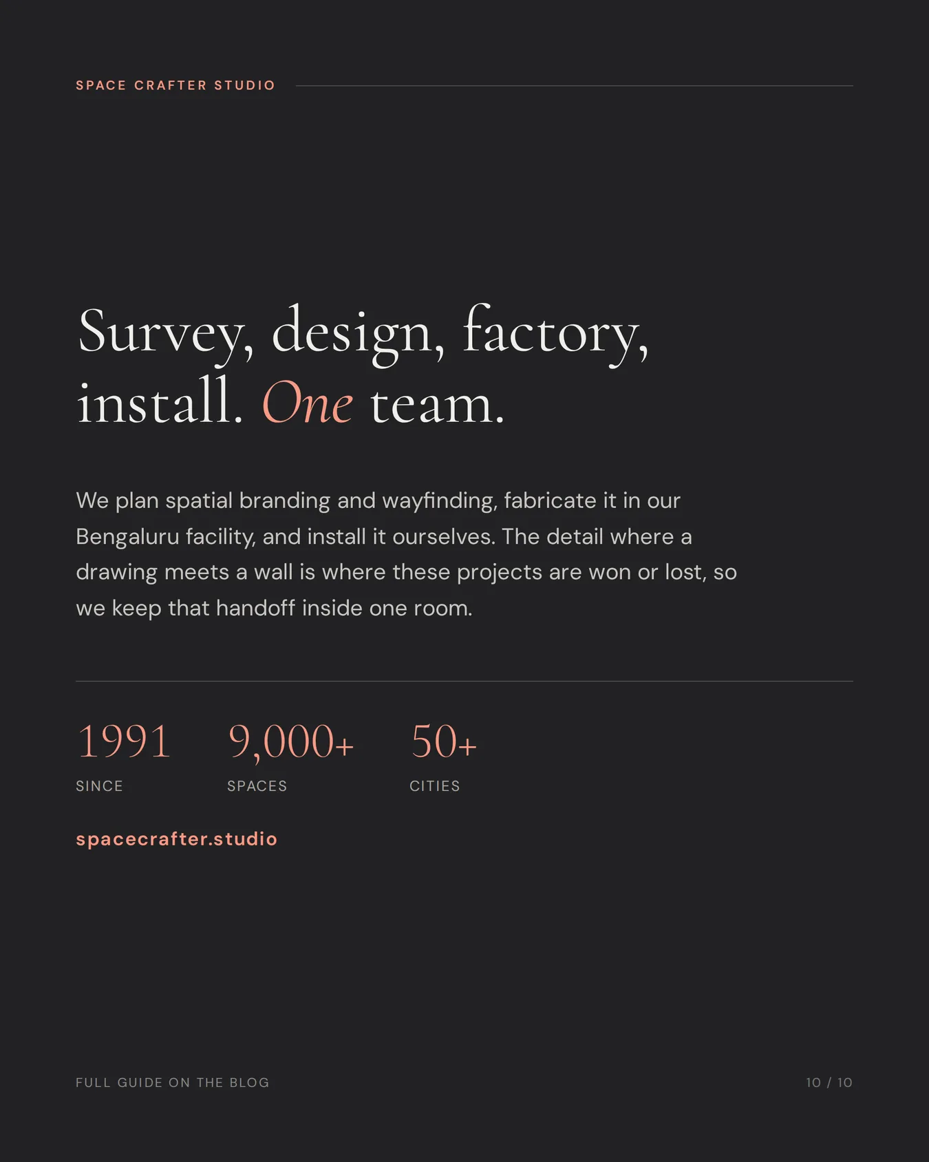 Spatial branding explained, slide 10 of 10, Space Crafter Studio