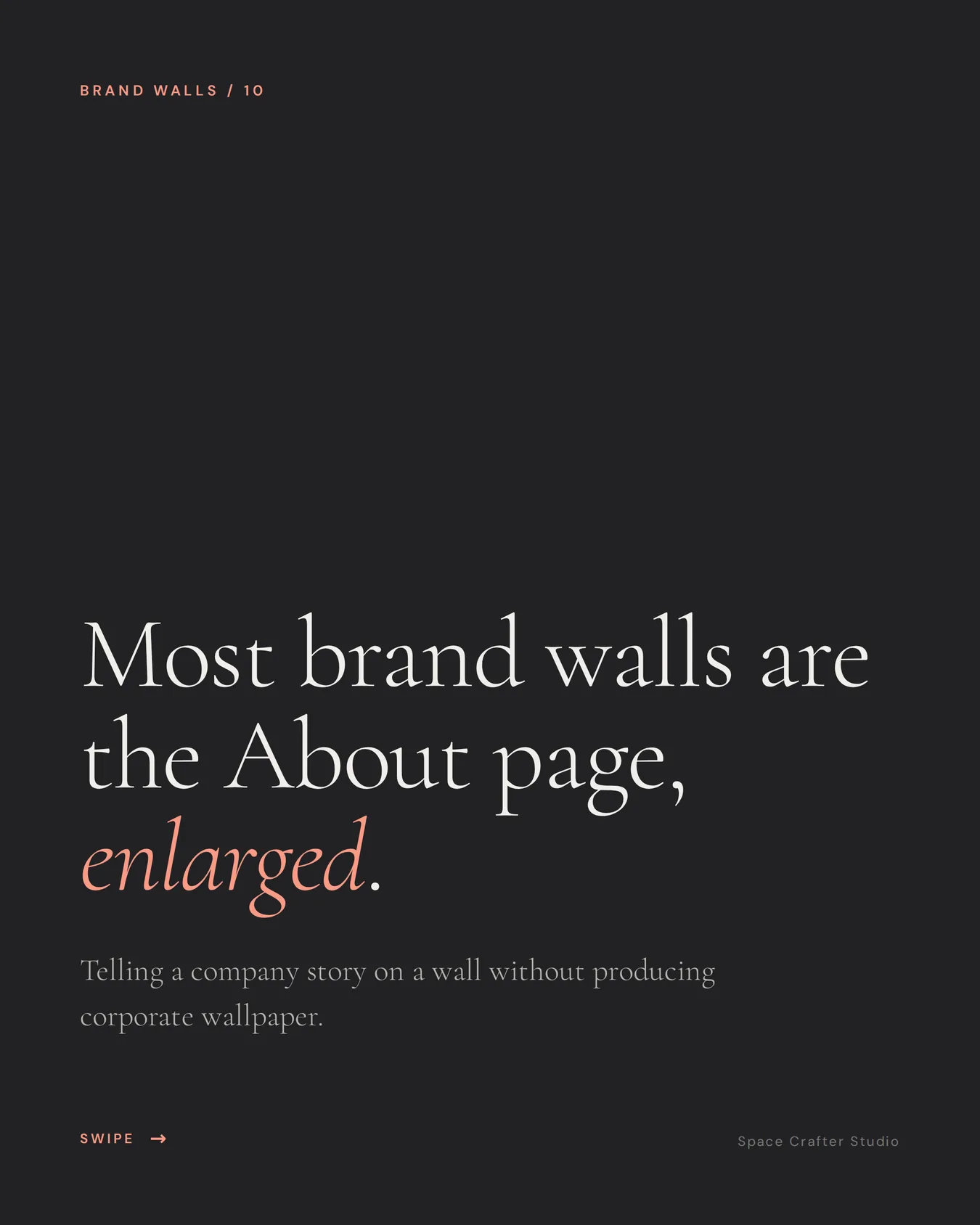 Workplace brand walls, slide 1 of 10, Space Crafter Studio