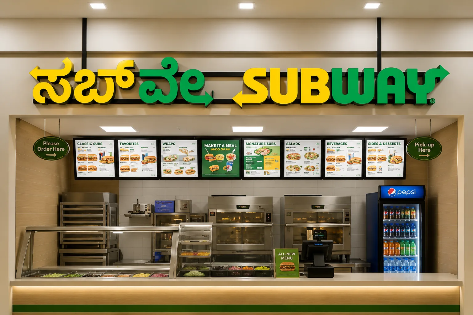 Menu & digital displays